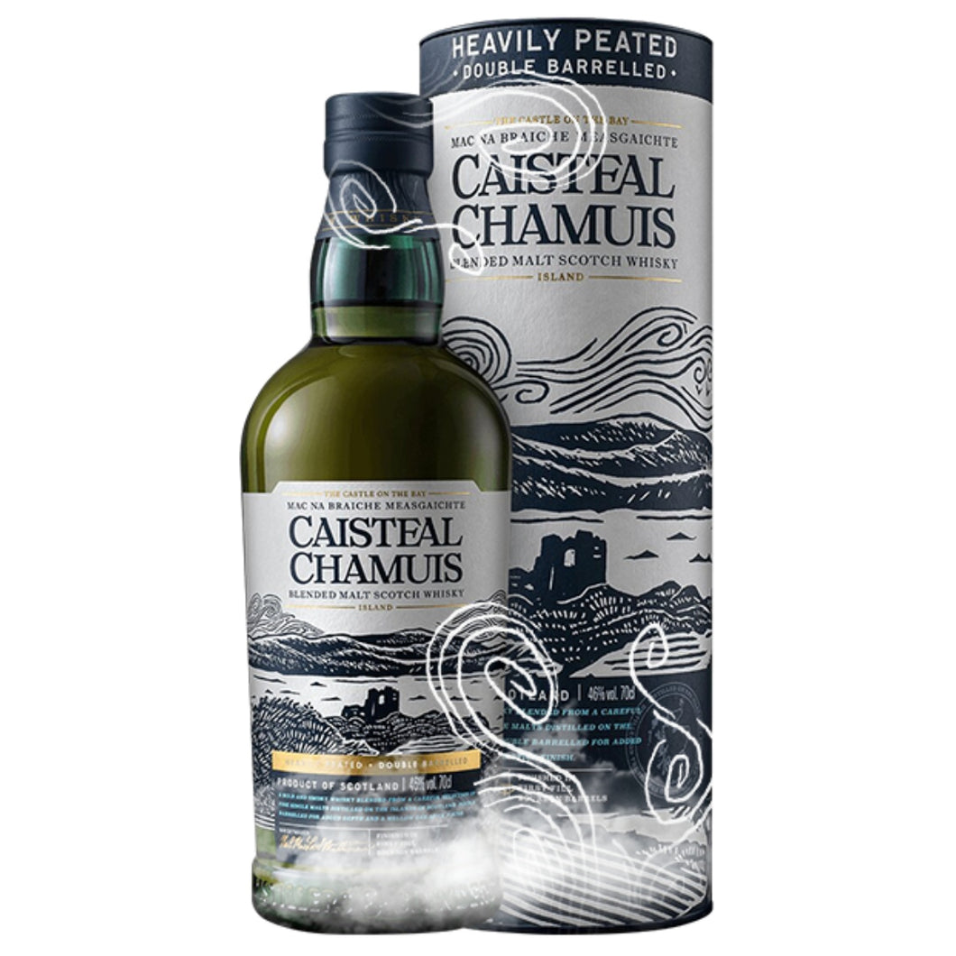 CAISTEAL CHAMUIS BOURBON FINISH HEAVILY PEATED BLENDED MALT SCOTCH WHISKY